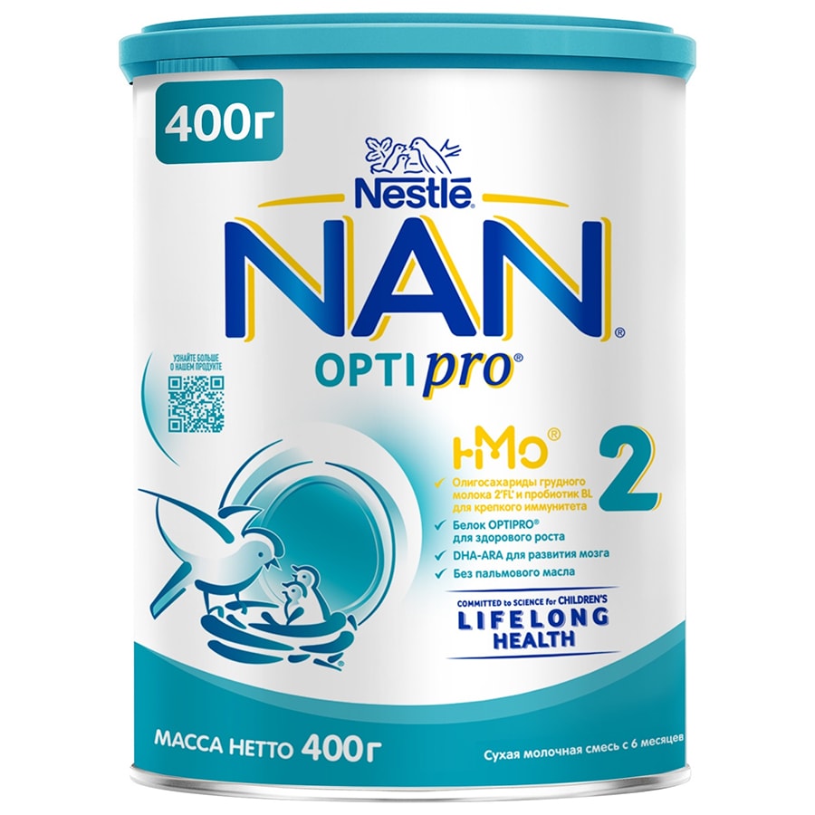 NAN Optipro 2 с 6 месяцев 400 г.